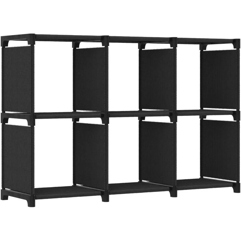 Image of VIDAXL Vidaxl - 6-Cube Display Shelf Black 103x30x72.5cm Fabric 8720286042632