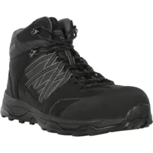 Image of Regatta Mens Claystone Safety Boots (7 UK) (Black/Granite) - Black/Granite
