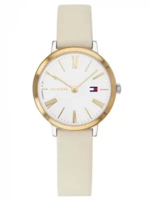 Image of Tommy Hilfiger Project Z Stainless Steel Two Tone White Dial Beige...