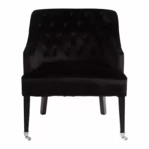 Image of Interiors by PH Black Velvet Chair Black Legs
