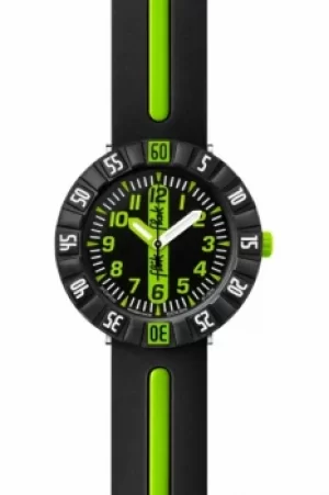 Image of Childrens Flik Flak Green Ahead Watch FCSP032