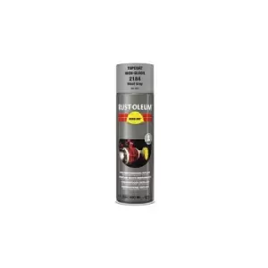 Image of Rust-Oleum Steel Grey Hard Hat Aerosol Industrial Spray Paint Top Coat 500ml