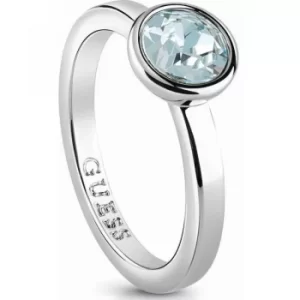 Image of Ladies Guess Rhodium Plated Miami Ring