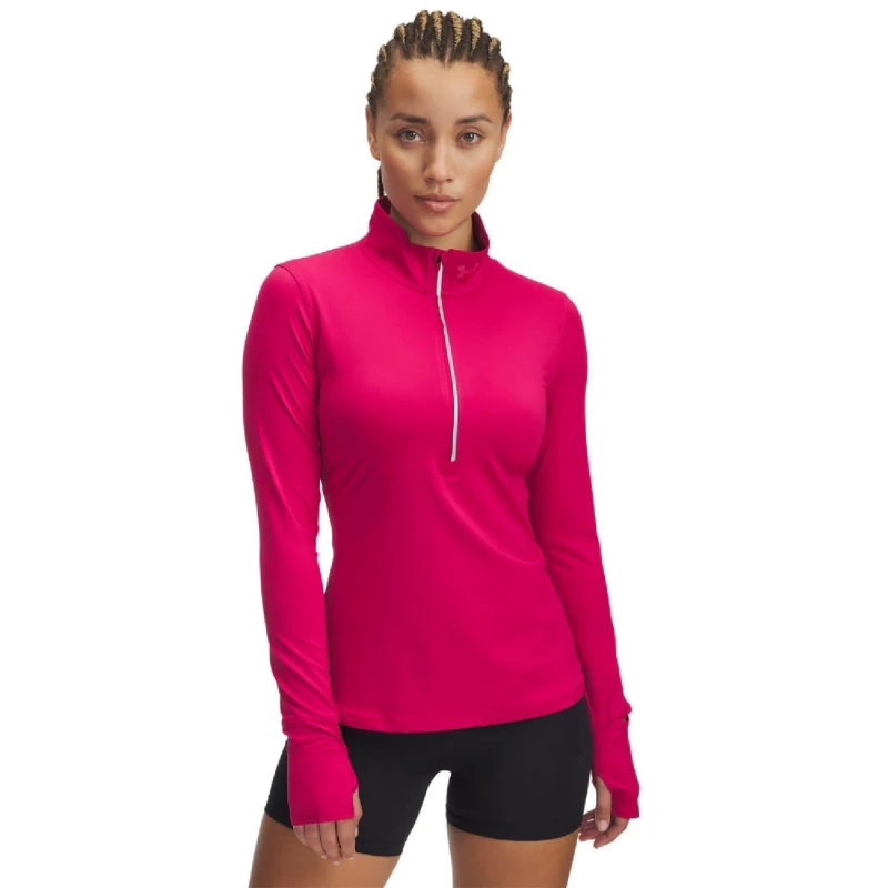 Image of Under Armour Qualifer Launch Pro 1/2 Zip Top Pink female 4-6