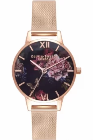 Image of Ladies Olivia Burton Dark Bouquet Watch OB16WG44