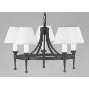 Image of Suspension Blenheim Fer sterling ampoules 32cm