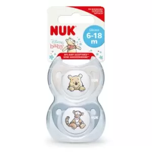 Image of NUK Winnie The Pooh Silicone Soothers 6-18 Months Boy