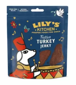 Image of Lily's Kitchen Festive Turkey Jerky Dog Bites 70g