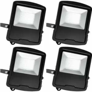 Image of Loops - 4 pack Slim Outdoor IP65 Floodlight - 100W Daylight White LED - High Output