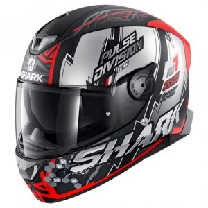 Image of Shark Skwal 2.2 Noxxys White LED Matt Black / Red / Silver - XL
