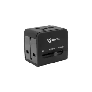Image of SBOX UNIVERSAL TRAVEL ADAPTER + USB