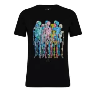 Image of Paul Smith Skeleton Graphic T-Shirt - Black