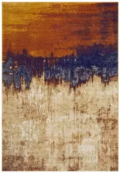 Image of Asiatic Carpets Nova Machine Woven Rug Distress Orange - 160 x 230cm