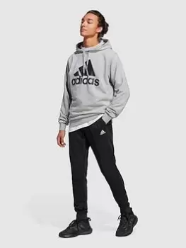 Image of adidas Sportswear Big Logo Terry Tracksuit, Medium Grey Heather, Size XL, Men