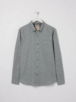 Image of Fatface Witley Mini Floral Print Shirt - Grey
