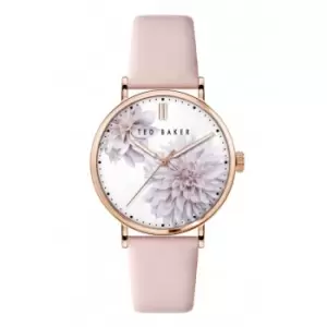 Image of Ted Baker Ladies Phylipa Peonia Stainless Steel Rose Gold Tone Watch BKPPHF008