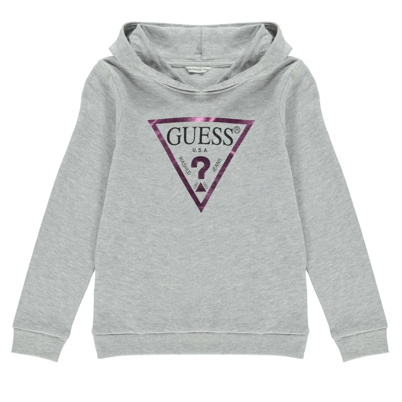 Image of Guess Core Logo Hoodie - Grey Grey 9 - 10 Years