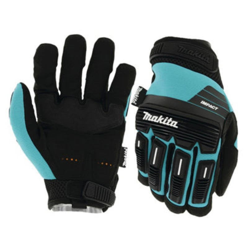 Image of Makita Advanced Impact Demolition Gloves P-84589 Colour: Black / Blue