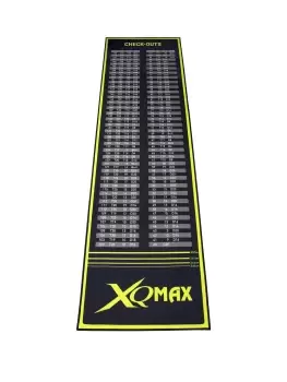 Image of XQ Max Check out Dartmat, Black-Green. Size: 80x285cm. Material: 100% Polyester with gelfoam backing.