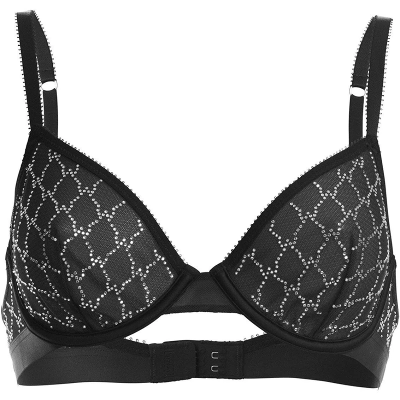 Image of Wolford Womens Seamless Non-Wired Scoop Bralette Black female 32B