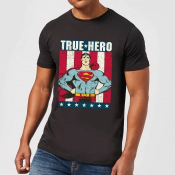 Image of DC Originals Superman True Hero Mens T-Shirt - Black - 5XL