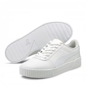 Image of Puma Carina Canvas Trainers Ladies - Puma White