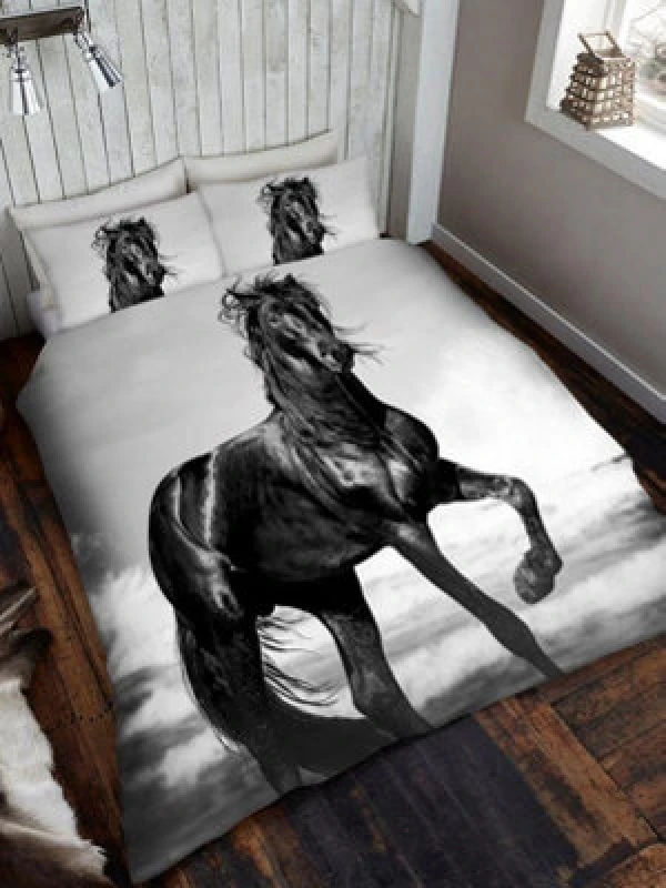 Image of Smart Living Smart Living 3D Effect Animal Polycotton Printed Duvet Cover Set in Grey Size: King Grey King Unisex 5051346108740