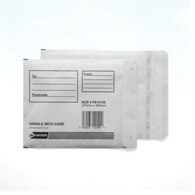 Image of GoSecure Bubble Envelopes Size 8 White (10 Pack) PB10149