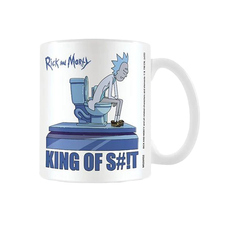 Image of Rick & Morty King Of Shit Mug White unisex