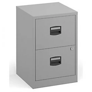 Image of Bisley Filing Cabinet with 2 Lockable Drawers PFA2 413 x 400 x 672mm Grey