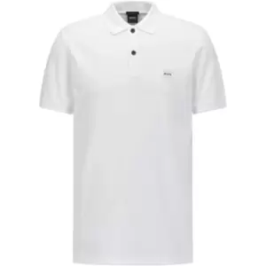 Image of Boss Prime Short Sleeve Polo Shirt - White