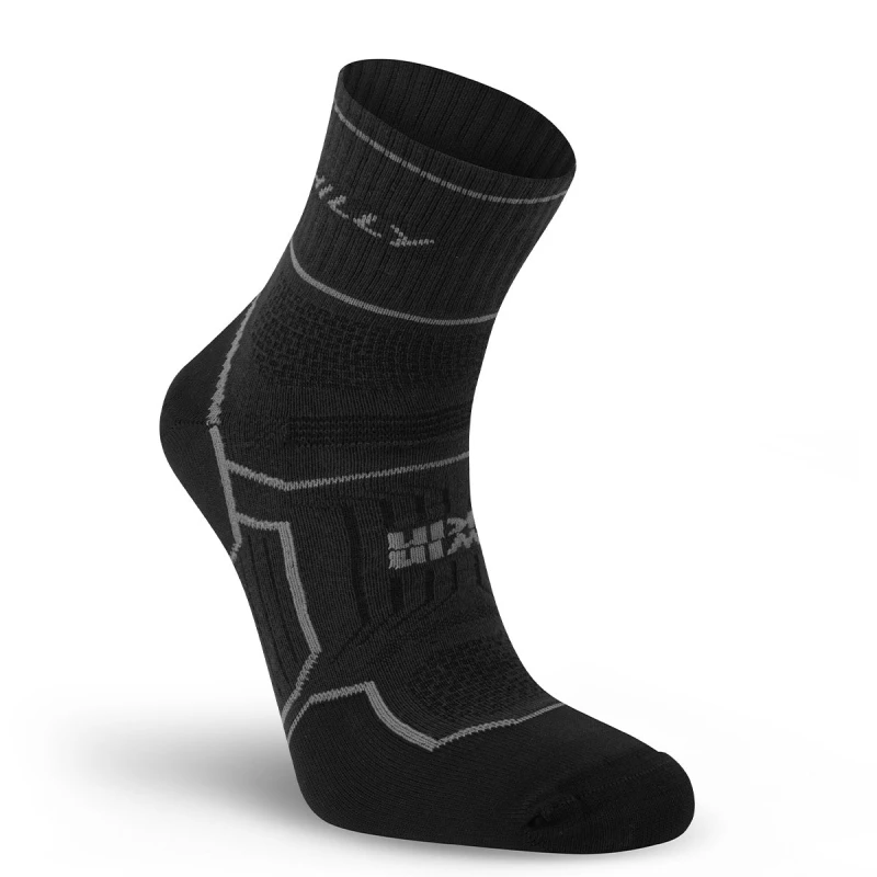 Image of Hilly Hilly Twin Skin Anklet Medium Cushion Running Socks - Black/Anthracite / M