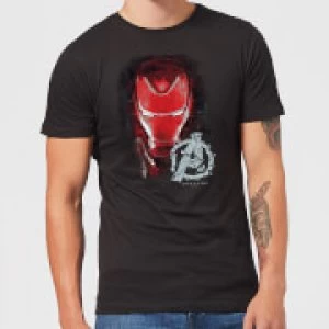 Image of Avengers Endgame Iron Man Brushed Mens T-Shirt - Black
