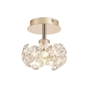 Image of Salisbury G9 Ceiling Lamp With French Gold And Crystal Shade