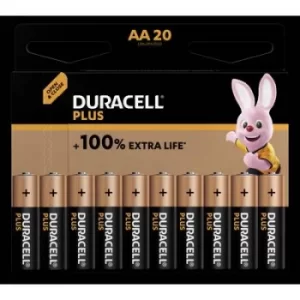 Image of Duracell Plus-AA CP20 AA battery Alkali-manganese 1.5 V 20 pc(s)