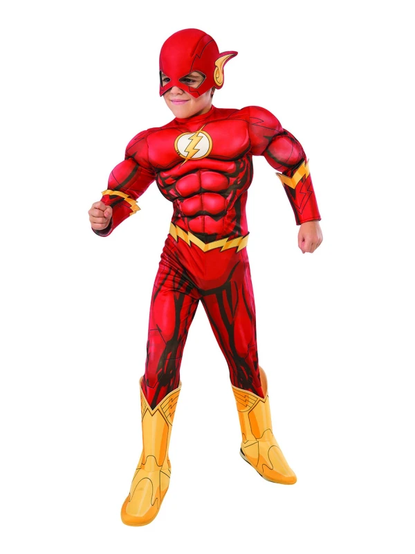 Image of Rubies Kids Deluxe Flash Costume From Justice League Multi unisex