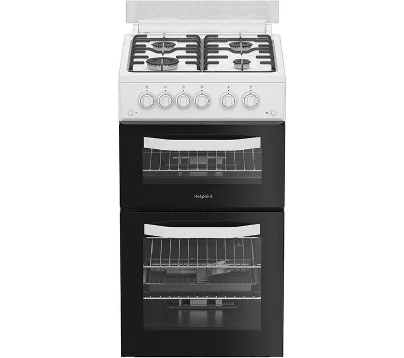 Image of Hotpoint HDG5GCW HDG5GCW 50cm 4 Burner Gas Cooker - White Hotpoint HDG5GCW