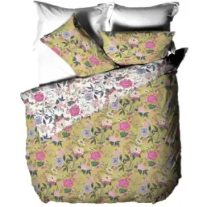 Image of Furn Azalea Floral Duvet Cover Set (Single) (Bamboo Green) - Bamboo Green