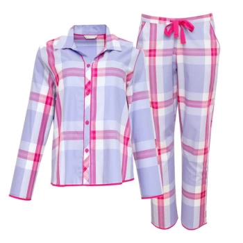 Image of Cyberjammies Carrie Check Pyjama Set - Checks Lilac
