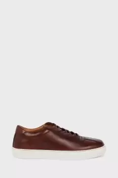 Image of Leather Smart Dark Brown Trainers