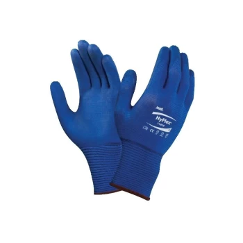 Image of Ansell - 11-818 Hyflex Fortix Palm-side Coated Blue Gloves - Size 9
