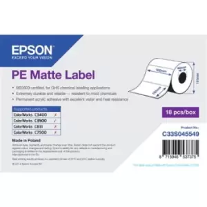 Image of Epson PE Matte Label - Die-cut Roll: 102mm x 152mm 185 labels