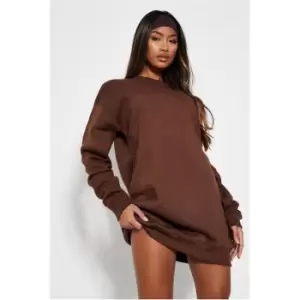 Image of I Saw It First Ultimate Oversized Sweatshirt Dress - Brown