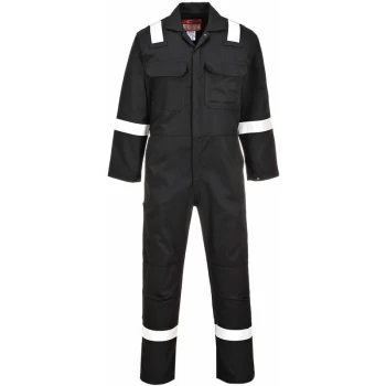 Image of Portwest - BIZ5 - Bizweld Iona Welders Overall Boiler Suit BLACK XL