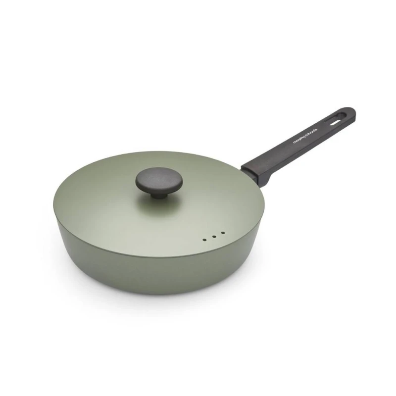 Image of Morphy Richards 24cm Forged Aluminium Saute Pan in Green Size: Medium Green Unisex Medium