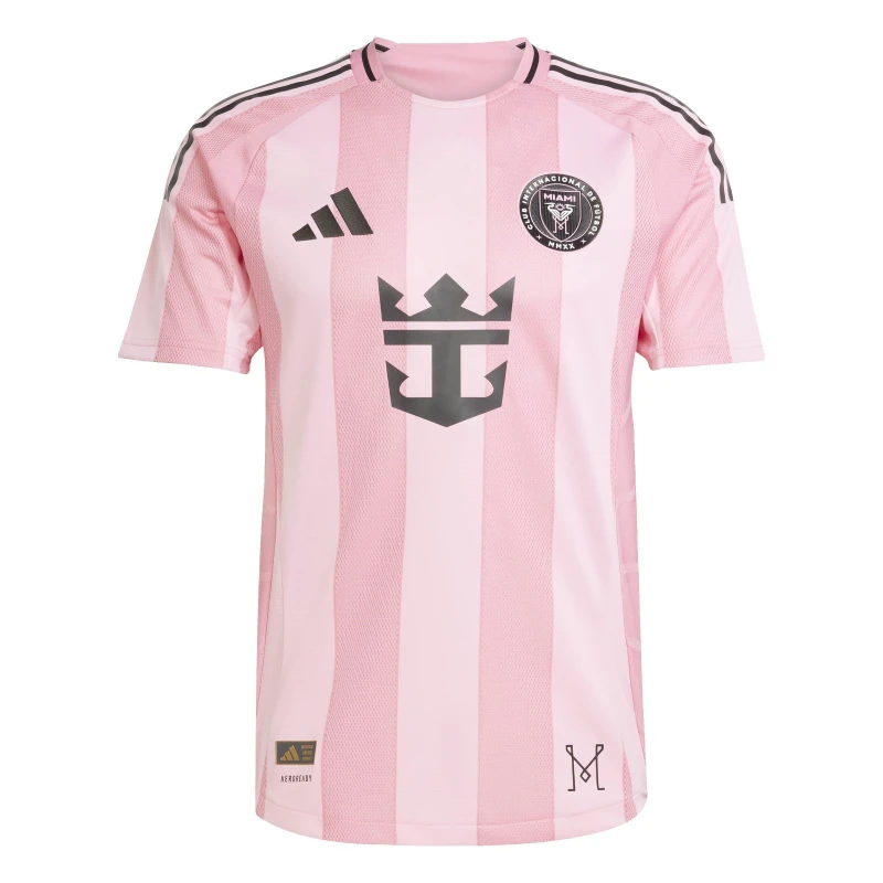Image of adidas Inter Miami Messi Authentic Home Shirt 2025 2026 Adults Easy Pink male S