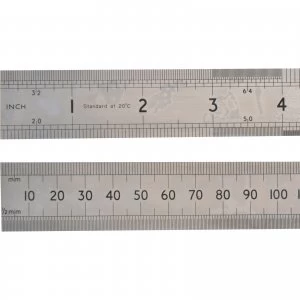 Image of Stanley 64SR Engineers Steel Satin Chrome Rule 39" / 1m
