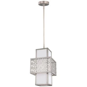 Image of 1 Light Ceiling Pendant Silver, E27