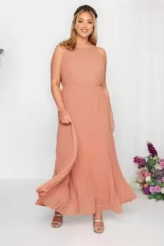 Image of Pleated Bridesmaid Maxi Dress