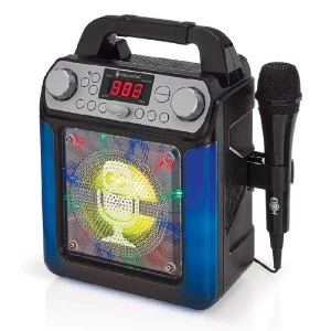 Image of Singing Machine Groove Mini - Disco Light MP3+G Karaoke System with Voice Charger effects - Black